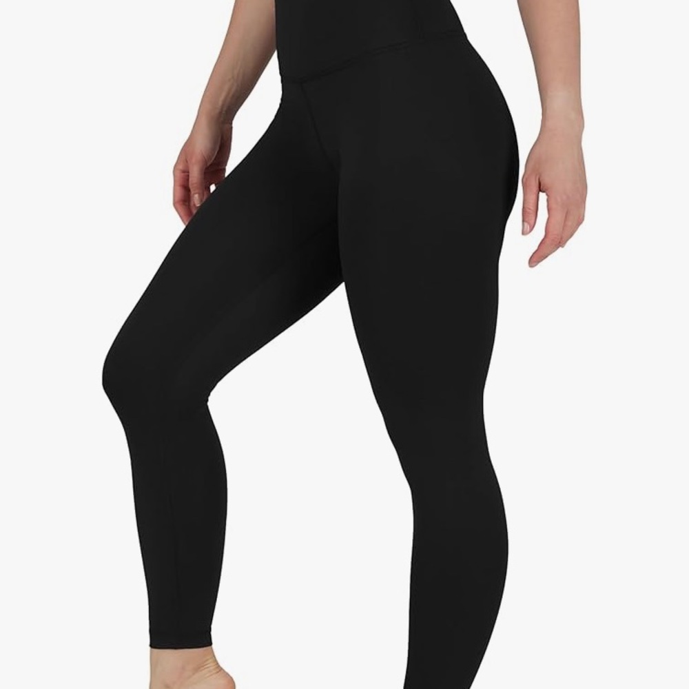 Yogalicious Jet Black Women's Leggings with Hidden Pocket